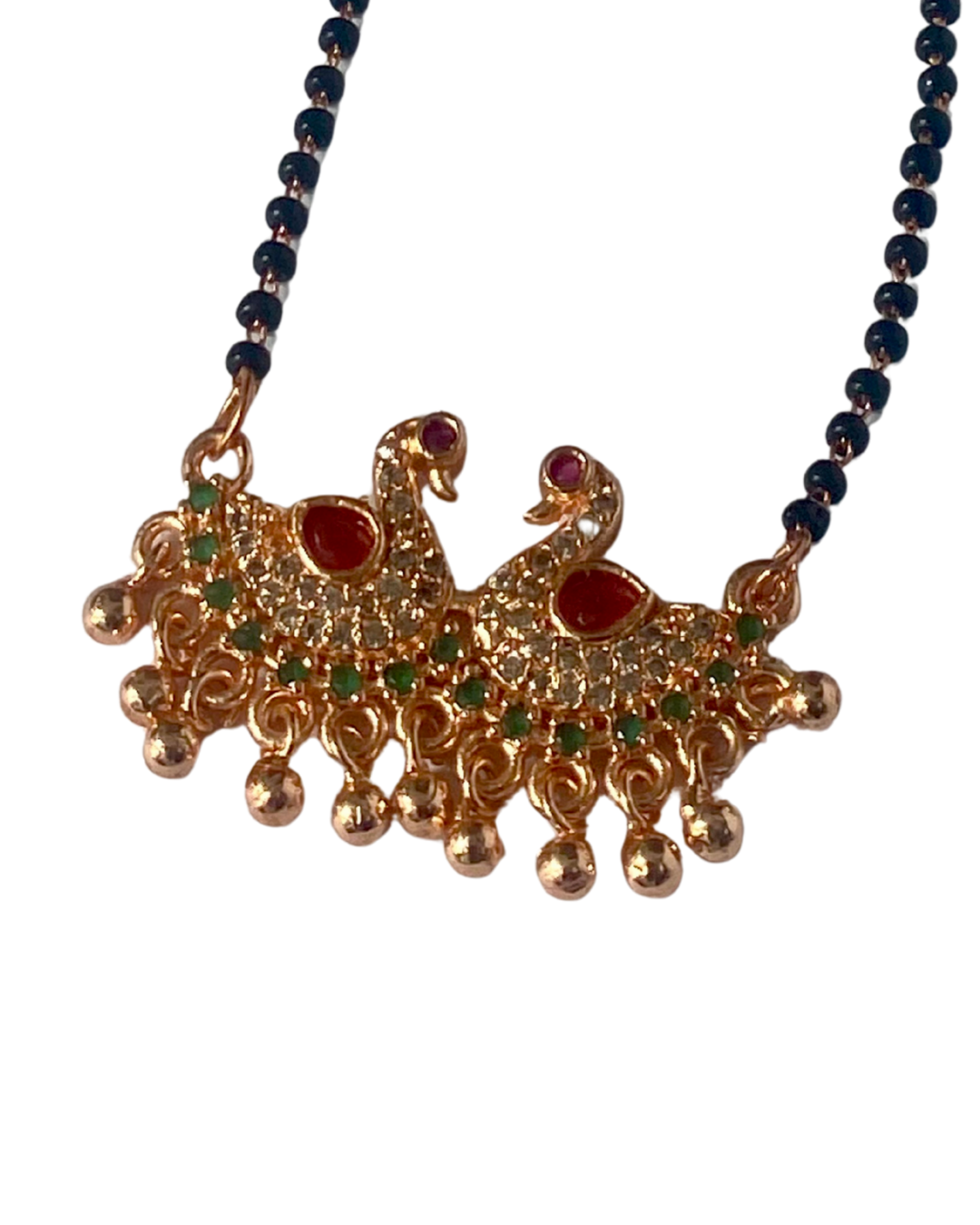 royal peacock design gold plated mangalsutra royal peacock design gold plated mangalsutra
